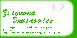 zsigmond davidovics business card